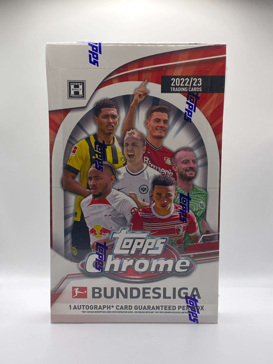 Topps Chrome Bundesliga Fußball Hobbybox 2022/23