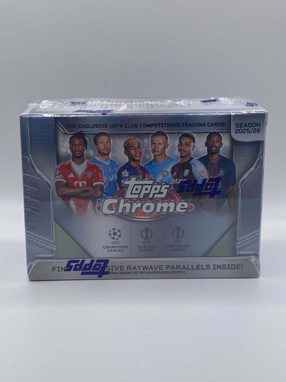 Topps Chrome UCC Fußball Blaster Box 2025/26