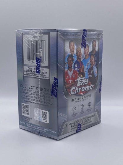Topps Chrome UCC Fußball Blaster Box 2025/26
